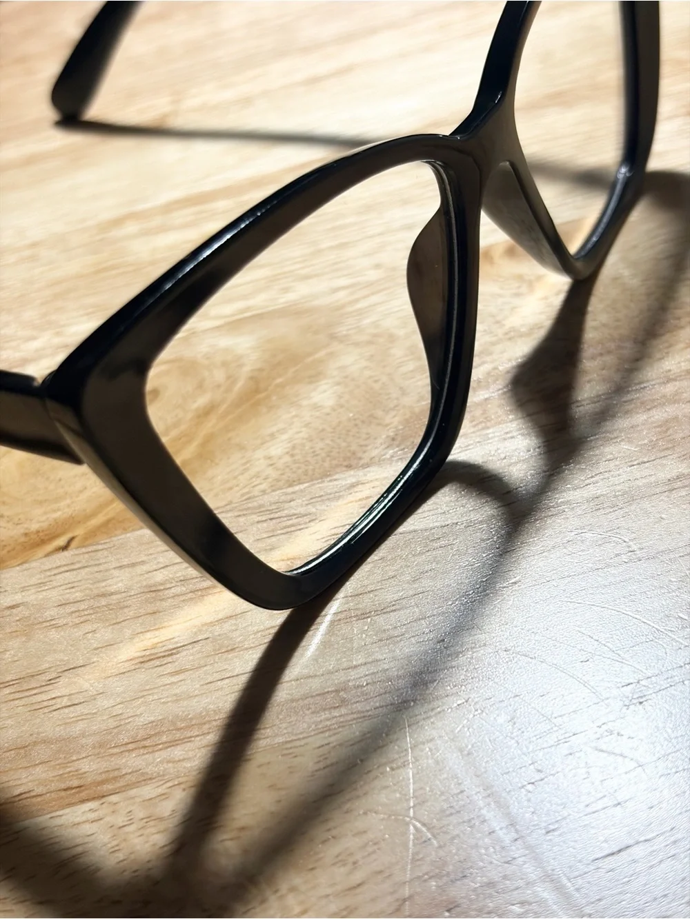 Solid All Black Bold Cat Eye Fashion Glasses
